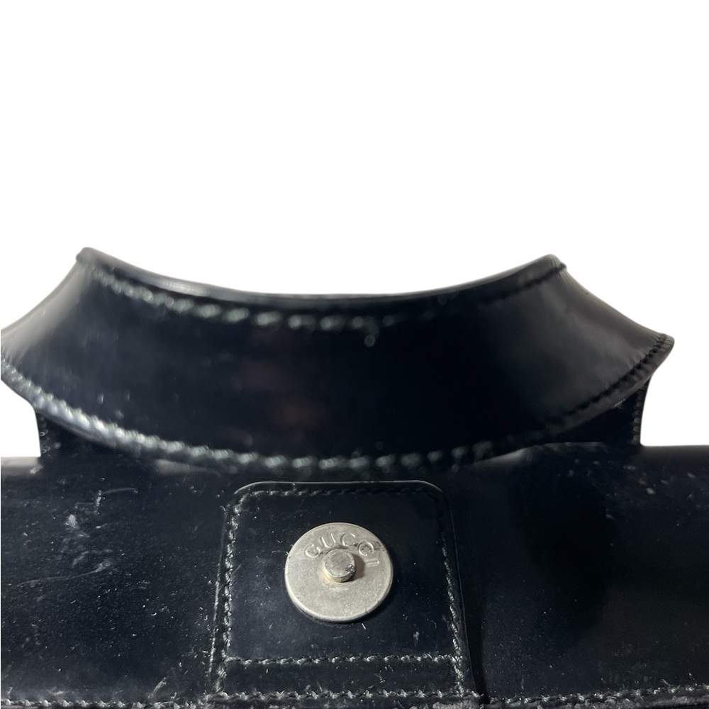 Authentic Rare Gucci Elegant black leather bag - Picture 6 of 9